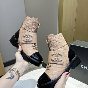 Chanel Cream Winter/Fall boots