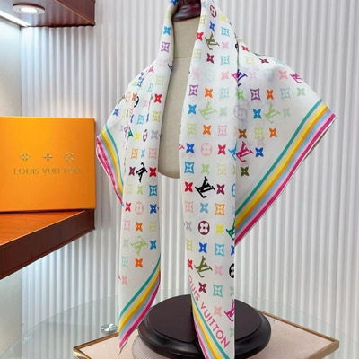 White LV Scarf
