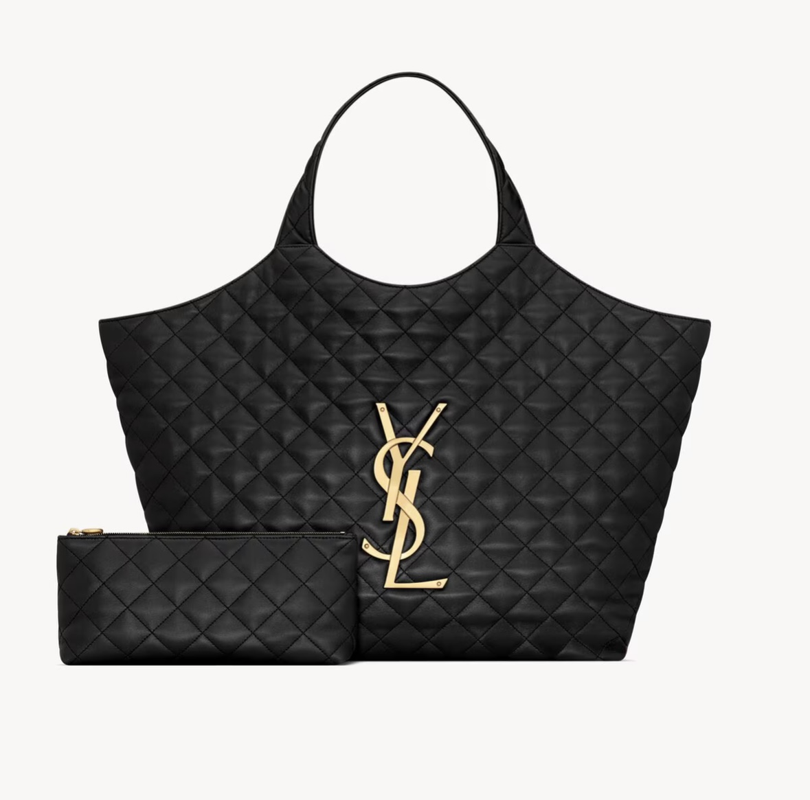 YSL ICARE IN QUILTED LAMBSKIN