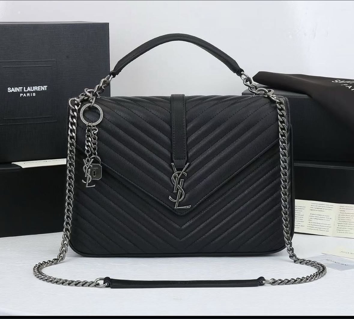 Large Bag with Silver hardware