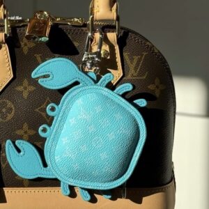 LV Blue Crab Bag Charm