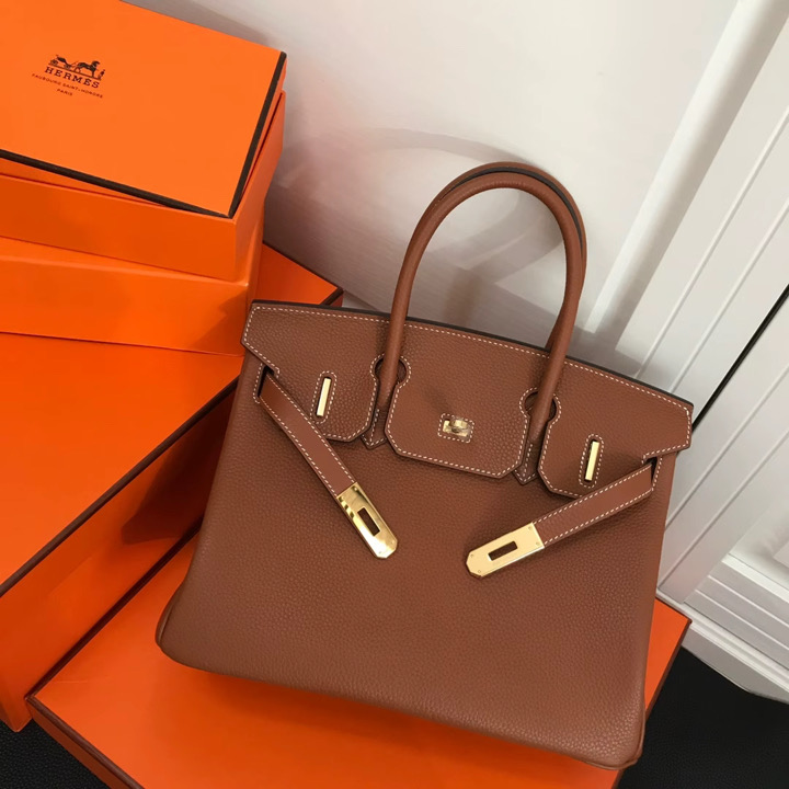 Brown H bag 35cm