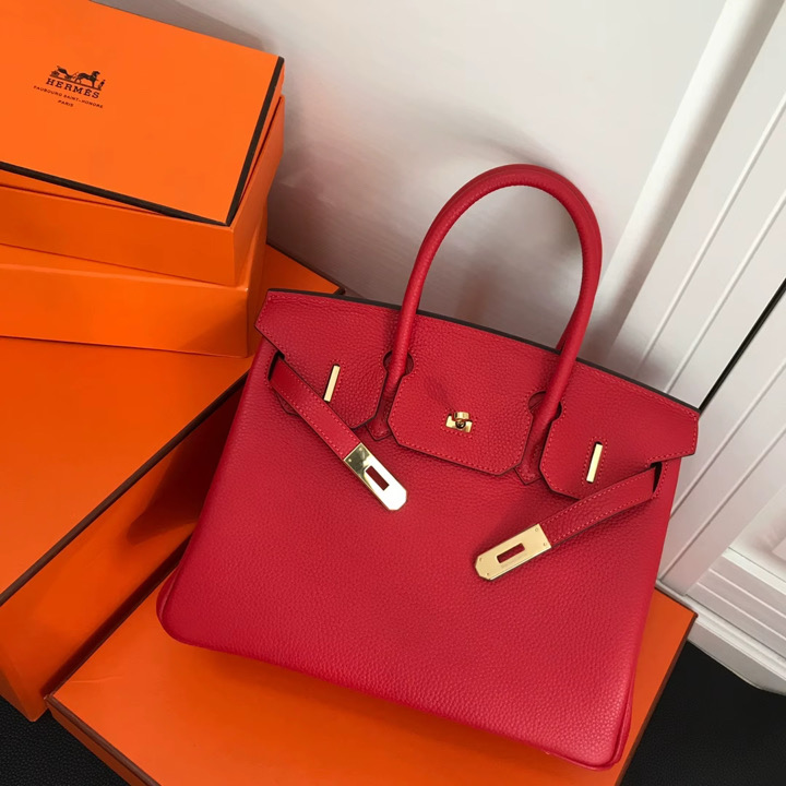 H Red Birkin 35 Cm Bag