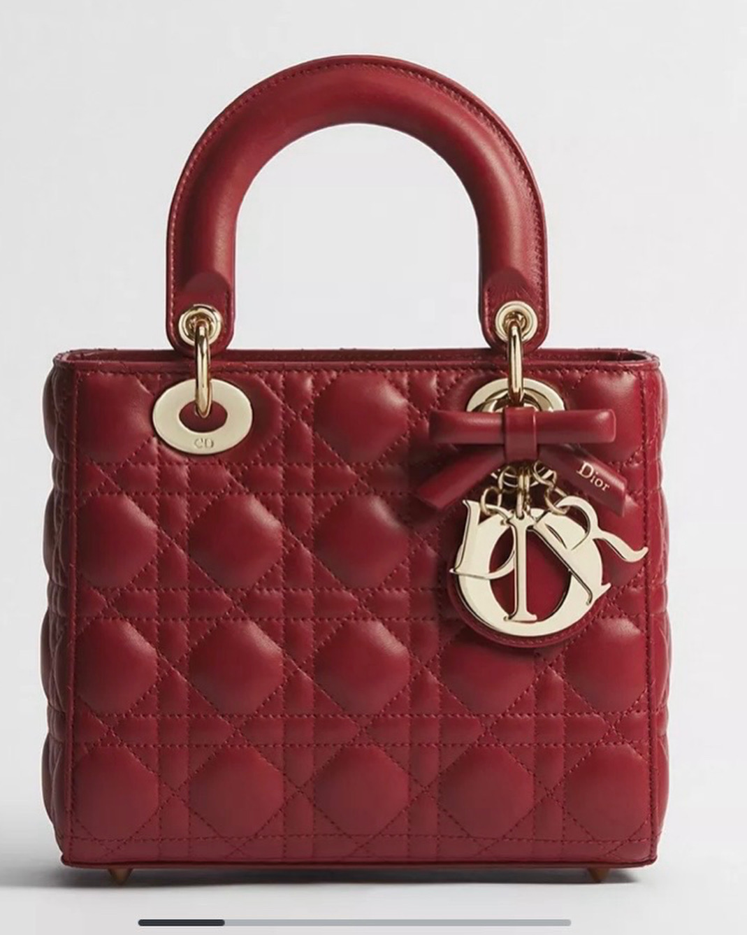 Lady D medium size burgundy