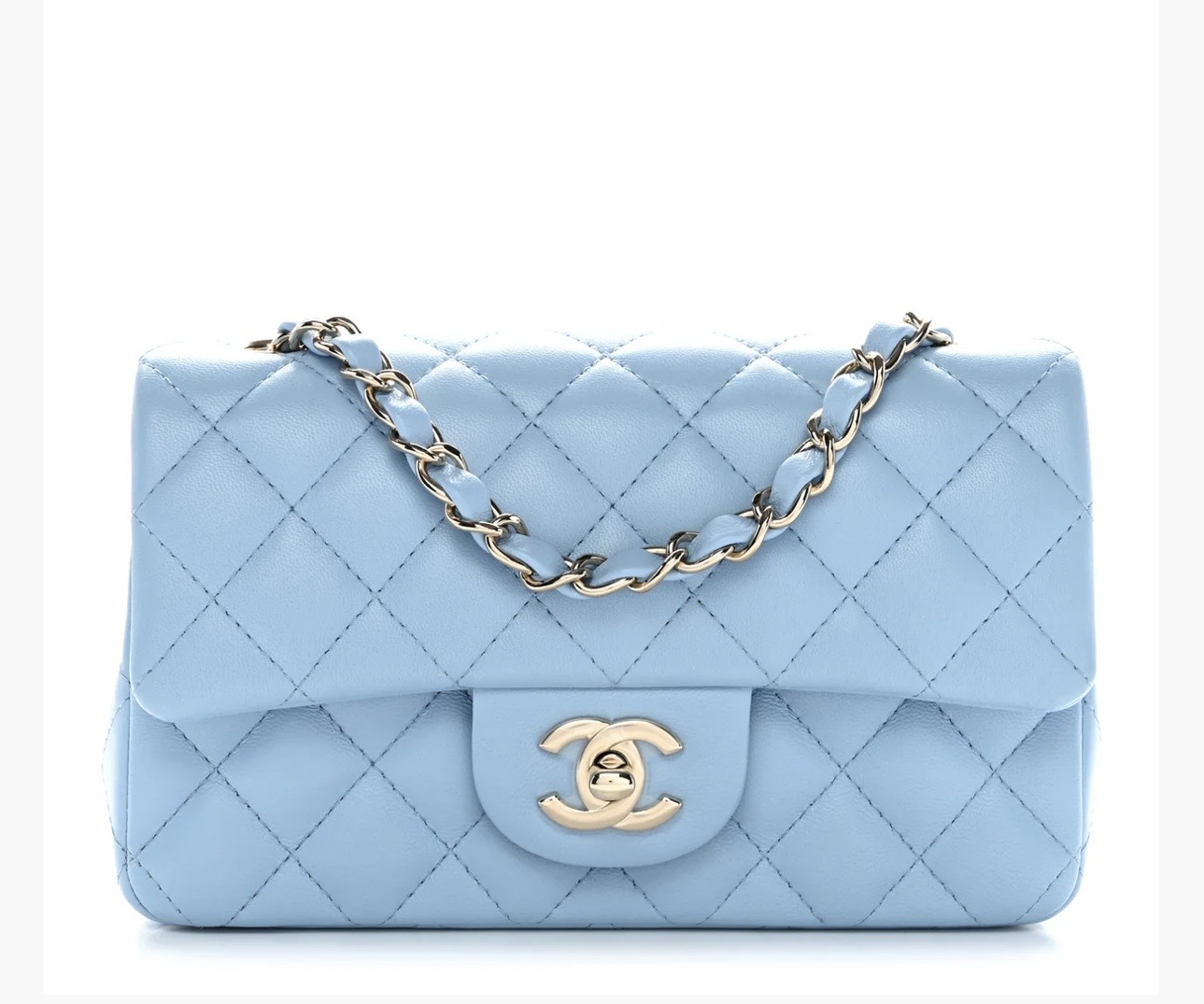 C Light Blue Flap Bag
